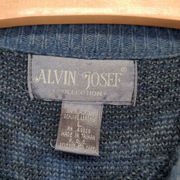 Alvin Josef Mens Pullover Knit Grandpa Sweater L Multi Animal Print Vintage - Picture 8 of 11